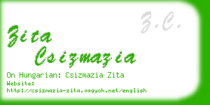 zita csizmazia business card